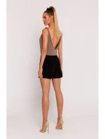 M775 Šortky se záhyby - černé M775 Šortky se záhyby - černé