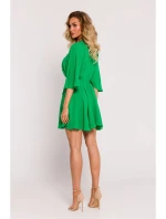 M785 Rozšířené mini šaty - zelené