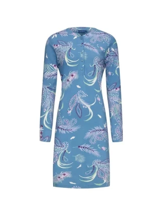 Dámská noční košile 10232-170-4 modrá se vzorem - Pastunette Dámská noční košile 10232-170-4 modrá se vzorem - Pastunette