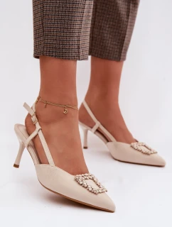 Sandály na podpatku model 224466 Step in style