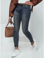 Dámské úzké džíny SKINNYJEAN kalhoty s páskem námořnická modrá FashionStreet UY2328 Dámské úzké džíny SKINNYJEAN kalhoty s páskem námořnická modrá FashionStreet UY2328