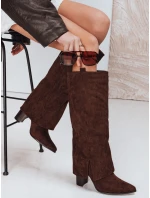 Dámské semišové kovbojské boty hnědé FashionStreet ZY1325 Dámské semišové kovbojské boty hnědé FashionStreet ZY1325