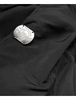 Černo-karamelová oboustranná dámská zimní bunda (m-21508) Černo-karamelová oboustranná dámská zimní bunda (m-21508)