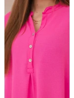 Halenka s prodlouženým zadním dílem růžový