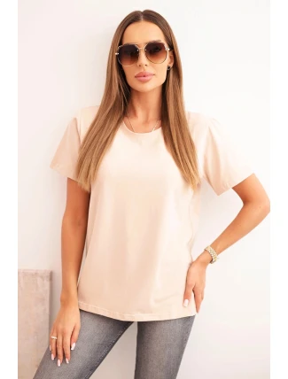 Dámská bavlněná blůza klasického střihu béžová