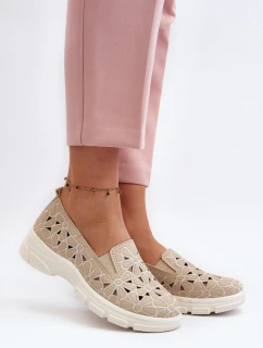 Dámské bebíčkové boty v béžové barvě Emilei