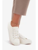 Dámské zateplené nízké tenisky Big Star – bílé