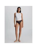 Dámská tanga 000QD3763E FTU černé se vzorem - Calvin Klein