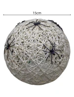 DEKORATIVNÍ KOULE VEDLA PAVOUK LAMPA 15CM HALLOWEEN BÍLÁ