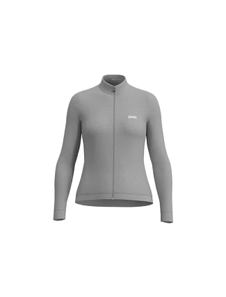Cyklistické tričko POC W's Thermal Lite LS Jersey, šedé