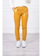 Dvouvrstvé kalhoty s hořčicovým velurem