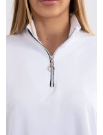 Mikina se zipem a kapsami bílá Mikina se zipem a kapsami bílá