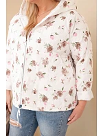 Dámská jarní bunda Plus Size s drobným květinovým vzorem fango