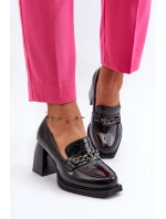 Lakované lodičky na robustním podpatku černé Terimene Lakované lodičky na robustním podpatku černé Terimene