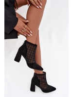 Dámské botky na sloupku D&A – černé Dámské botky na sloupku D&A – černé