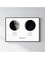 Personalizovaný magický fotoobraz v rámu - 50 x 70 - měsíční fáze rodiny Personalizovaný magický fotoobraz v rámu - 50 x 70 - měsíční fáze rodiny
