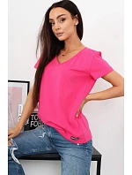 Dámské tričko Serek s krátkým rukávem hnědé - Off Pink