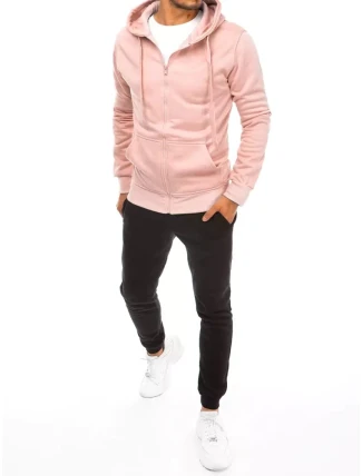 FashionStreet pánská růžovo-černá tepláková souprava AX0640