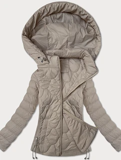 Dámská prošívaná krátká bunda J Style béžová (16M9239-62)