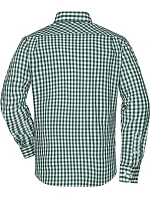 Daiber JN 617 Popelínová kostkovaná košile s dl. rukávem 02.0617 forest green/white