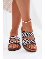 Dámské Pantofle S Přezkami Zebra Oliena