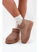 Semišové zimní boty pro ženy na platformě Vinceza 97962 béžové Semišové zimní boty pro ženy na platformě Vinceza 97962 béžové