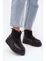 Dámské zateplené sněhule na platformě Tahlira – černé Dámské zateplené sněhule na platformě Tahlira – černé