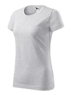 Basic tričko dámské světle šedý melír