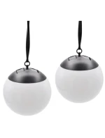 SOLÁRNÍ LAMPA PLASTOVÁ KOULE ZÁVĚSNÁ 20CM