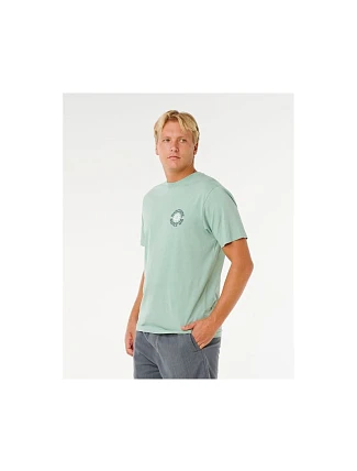 Pánské tričko RIP CURL Pacific Rinse Circle Tee, zelené Pánské tričko RIP CURL Pacific Rinse Circle Tee, zelené