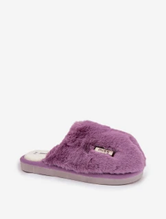 Kožešinové dámské pantofle fialové Belinna