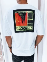 Pánské bílé tričko s potiskem FashionStreet RX5301