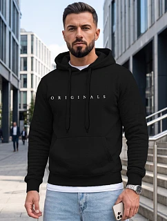 Pánská mikina s kapucí a potiskem ORIGINALS, černá, FashionStreet NX5151BX