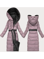 Grafitovo-růžová oboustranná zimní bunda s páskem Minority (M2-6519-27+52) Grafitovo-růžová oboustranná zimní bunda s páskem Minority (M2-6519-27+52)