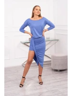 Asymetrické šaty, 3/4 rukávy, džínovina Asymetrické šaty, 3/4 rukávy, džínovina