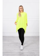 Mikina s potiskem kola žlutá neonová