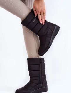 teplé boty na klínku Černé Calena