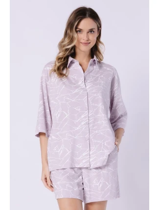 Pyžamo Leveza 1706 Žaneta kr/r M-2XL rozepínací