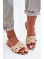 Dámské materiálové sandály Bežová Aversa Dámské materiálové sandály Bežová Aversa