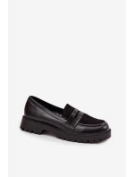 Dámské mokasiny z eko kůže černé Cailen