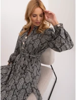 LK SK 509107 šaty.00X šedá černá