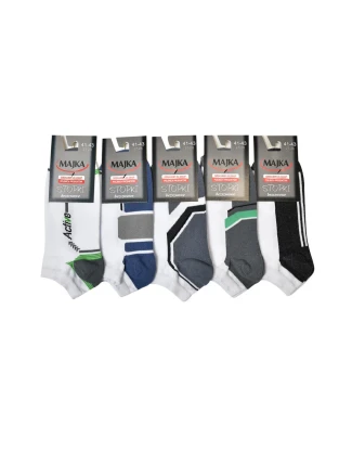 STOPKI MĘSKIE WZOROWANE KPL. 5 PAR