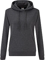 Fruit of the Loom Classic Lady-Fit Hooded Sweat Dámská mikina s kapucí 16.2038 dark heather grey Fruit of the Loom Classic Lady-Fit Hooded Sweat Dámská mikina s kapucí 16.2038 dark heather grey