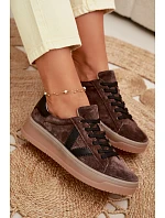 Dámské tenisky Vinceza 79597 na platformě hnědé