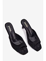 Dámské sandály na tenkém podpatku Černé Revina