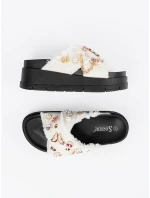 Praktické Biało-czarny  nazouváky dámské platforma