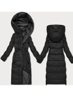 Černo-grafitová oboustranná zimní bunda s páskem Minority (M2-6519-1+27) Černo-grafitová oboustranná zimní bunda s páskem Minority (M2-6519-1+27)