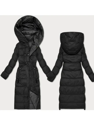 Černo-grafitová oboustranná zimní bunda s páskem Minority (M2-6519-1+27) Černo-grafitová oboustranná zimní bunda s páskem Minority (M2-6519-1+27)