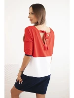 Dámské šaty s vázáním na zádech červená