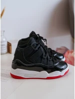 Dětské sportovní boty šněrovací černá-červená Darina Dětské sportovní boty šněrovací černá-červená Darina